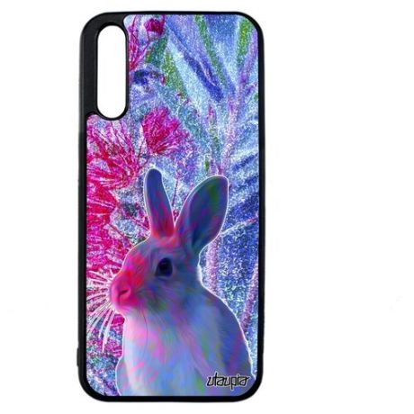Красивый чехол на телефон // Huawei Y8P // "Кролик" Животные Трус, Utaupia, серый