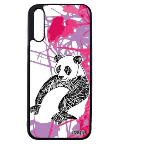 Противоударный чехол для мобильного // Huawei Y8P // "Панда" Большая Дизайн, Utaupia, фиолетовый