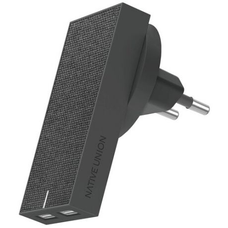 Сетевое зарядное устройство NATIVE UNION SMART CHARGER-DUAL USB, 2 USB-A, 3,1 A, цвет серый