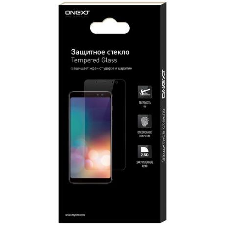 Защитное стекло Onext для Samsung Galaxy A20 (2019) SM-A205, изогнутое по форме дисплея, черная рамка