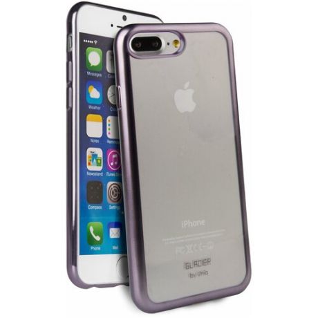Чехол-накладка для iPhone 7 Plus/8 Plus Uniq Glacier Frost, прозрачный/серый (IP7PHYB-GLCFGMT)