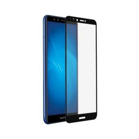 Закаленное стекло с цветной рамкой (fullscreen+fullglue) для Huawei Honor 7C DF hwColor-67 (black)