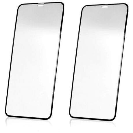 Защитное стекло для Apple iPhone XR и iPhone 11 / КОМПЛЕКТ 2 шт для Айфон ХР, Айфон 11 / 9D на весь экран