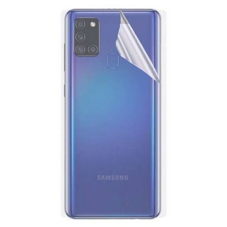 Гидрогелевая защитная пленка на заднюю крышку для Samsung Galaxy A21 / Противоударная бронированя пленка для Самсунг Галакси А21 с эффектом самовосстановления