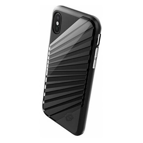 Чехол X-doria Revel Lux Case для Apple iPhone X (Black Rays, пластиковый)