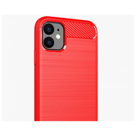 Чехол Carbon для iPhone 11 серия Карбон | красный