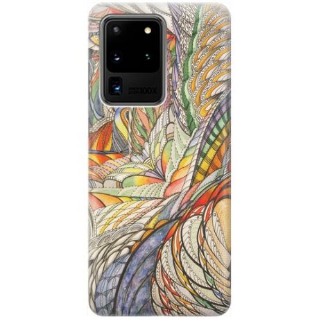 RE:PA Накладка Transparent для Samsung Galaxy S20 Ultra с принтом "Вязаная прелесть"