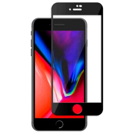 Защитное стекло для Apple iPhone SE 2020 с черной рамкой / полный клей / полноэкранное / полный экран