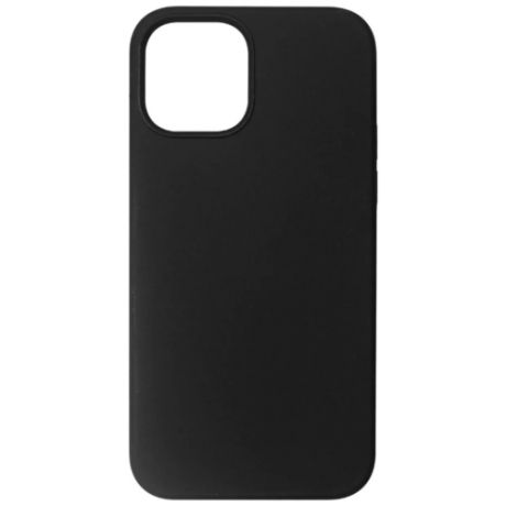 Черный матовый силиконовый чехол для телефона Apple iPhone 13 Mini с доп. защитой для камеры / бортик для защиты камеры / новинка / айфон 13 мини
