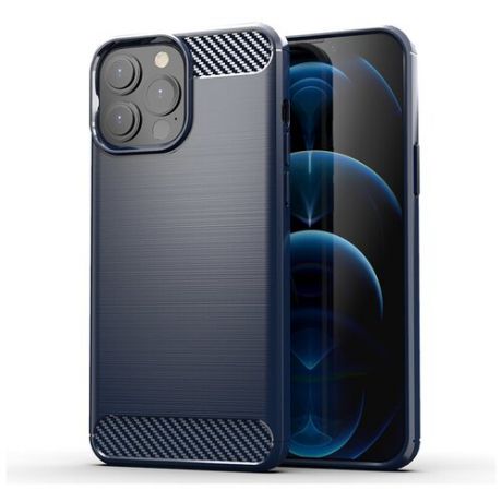 Чехол Carbon для iPhone 13 Pro Max серия Карбон | черный