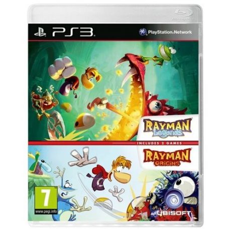 Игра для PlayStation 3 Rayman Legends + Rayman Origins, английская версия