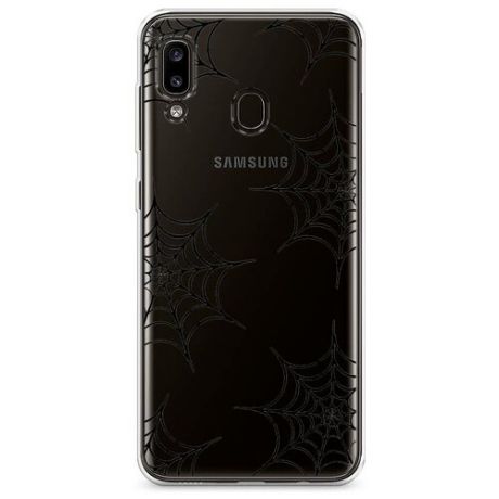 Силиконовый чехол "Узор паутинка" на Samsung Galaxy A30 / Самсунг Галакси А30