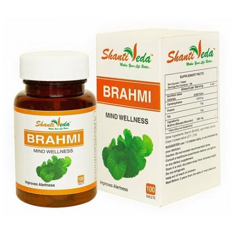 Brahmi Shanti Veda (Брахми Шанти Веда) (100 таблеток)
