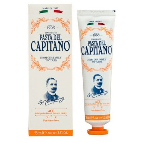 Паста Зубная Витамины A, C, E Pasta Del Capitano 1905 75мл