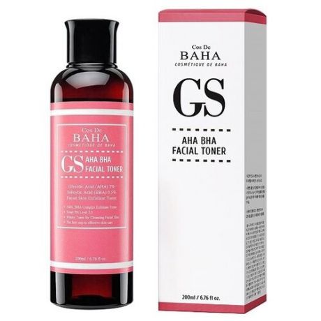 Cos De BAHA Тонер-эксфолиант с кислотами для проблемной кожи GS AHA BHA Facial Toner