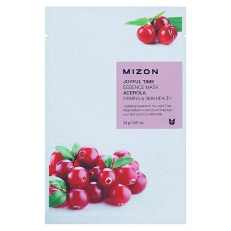 Маска Mizon с экстрактом барбадосской вишни MIZON Joyful Time Essence Mask Acerola 169гр 2шт