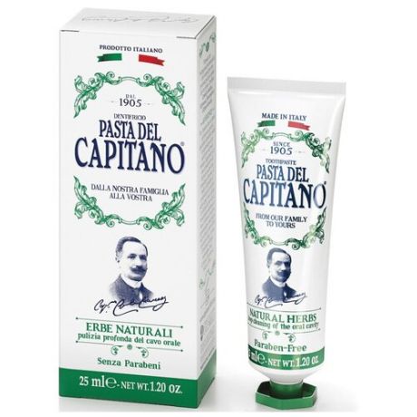Паста Зубная Натуральные Травы Pasta del Capitano 1905 25мл