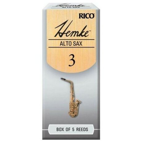 Rico RHKP5ASX305 трости для альт-саксофона, Frederick L. Hemke (3+), 5 шт. в пачке
