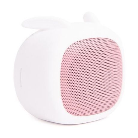Портативная акустика Atom Evolution BS-02 rabbit, 3 Вт, бледно-розовый/белый