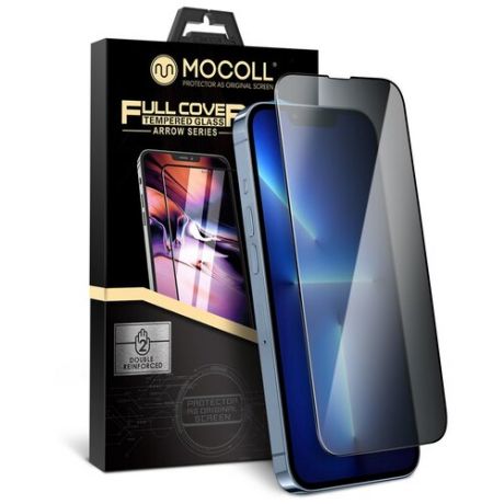 Защитное стекло MOCOLL полноразмерное 2.5D для iPhone 13 / 13 Pro Прозрачное (Серия Arrow) приватное