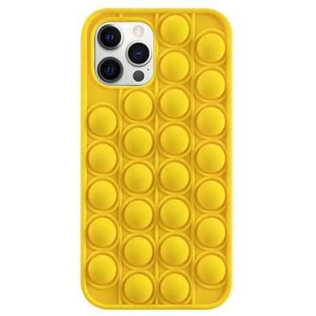Чехол POP IT (ПОП ИТ) для телефона APPLE IPHONE 11 PRO MAX, GI&A Bubble Case, желтый