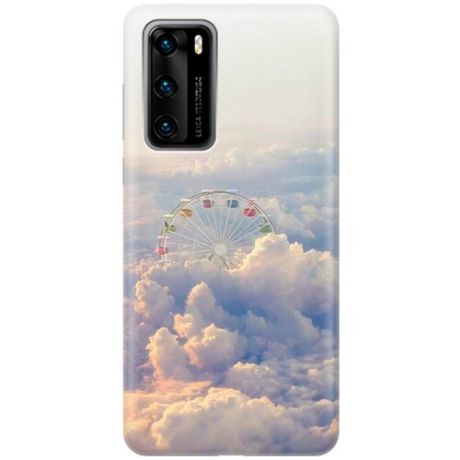 RE:PA Накладка Transparent для Huawei P40 с принтом "Колесо обозрения в облаках"