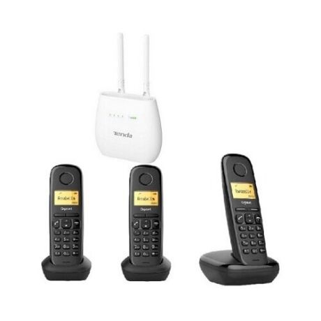 SIM 683 стационарный сотовый телефон 4g 3g Gsm с 3-мя радиотрубками под сим карту (комплект) 004296