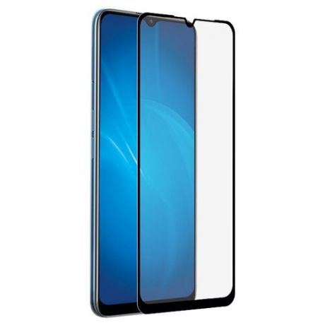 DF / Закаленное стекло с цветной рамкой (fullscreen+fullglue) для Oppo A16 DF oColor-27 (black) / черный