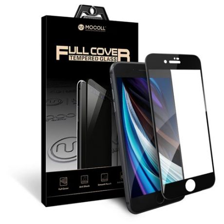 Защитное стекло MOCOLL полноразмерное 2.5D для iPhone 7 Plus / 8 Plus Черное (Серия Storm)