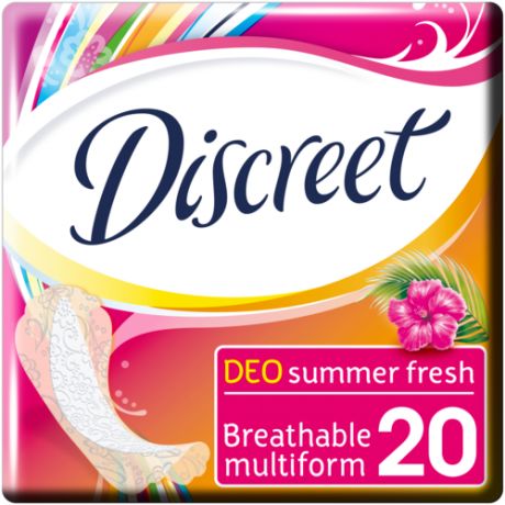 Женские ежедневные прокладки DISCREET Deo Summer Fresh Multiform, 60 шт