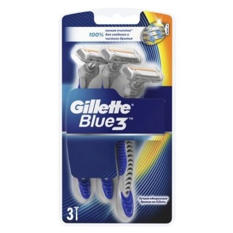 Gillette blue 3 бритва одноразовая Red (6), 1 шт. (3 штуки)