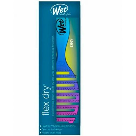 WET BRUSH FLEX DRY - OMBRE TEAL Щетка для быстрой сушки волос (омбре) с мягкой ручкой
