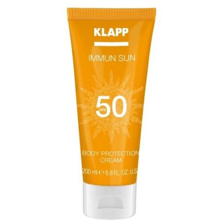Солнцезащитный крем для тела SPF50 KLAPP IMMUN SUN Body Protection Cream SPF50