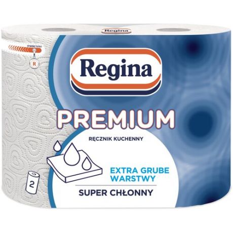 Бумажные полотенца Regina Premium с декорацией трехслойное 2 рулона, 1 уп. - Mirato Asia