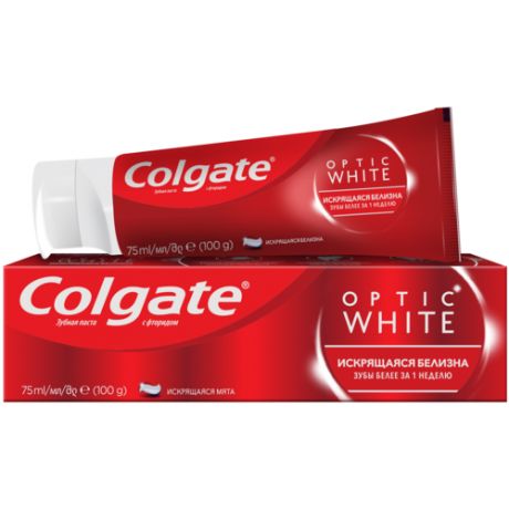 Зубная паста COLGATE Optic White Мята, 75 мл