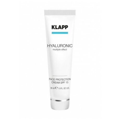 Солнцезащитный крем для лица SPF15 KLAPP HYALURONIC Face Protection Cream SPF15