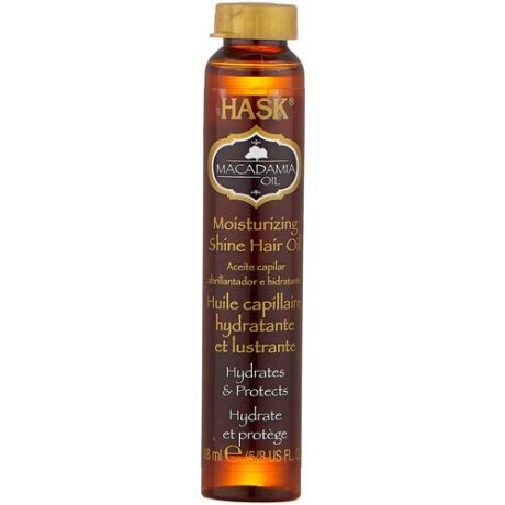 Масло для увлажнения волос HASK с экстрактом макадамии, 18 мл