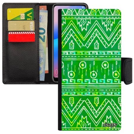 Защитный чехол-книжка для мобильного // Samsung Galaxy S21 // "Ацтекские мотивы" Орнамент Фон, Utaupia, цветной
