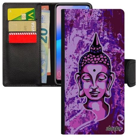 Противоударный чехол книжка для телефона // Samsung Galaxy M31 // "Будда" Buddha Азия, Utaupia, серый
