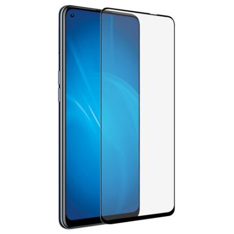 Закаленное стекло DF для Realme 8 / 8 Pro Full Screen Full Glue Black Frame rmColor-14