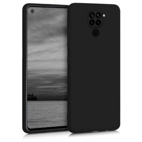 Силиконовый чехол для Xiaomi Redmi Note 9 / Сяоми Редми Нот 9 черный матовый