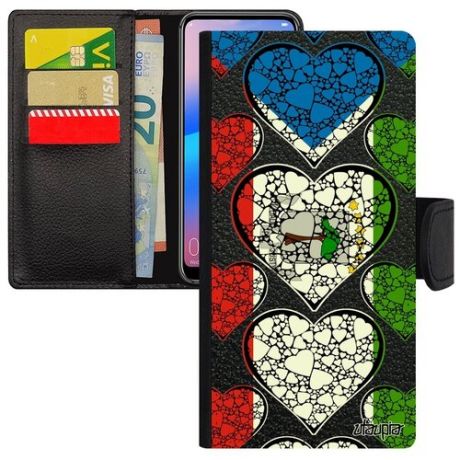 Защитный чехол книжка на смартфон // Samsung Galaxy A51 // "Флаг Ирландии с сердцем" Туризм Стиль, Utaupia, цветной