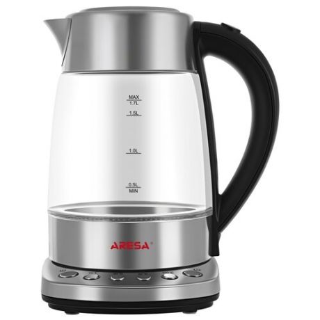 Чайник ARESA AR-3460, прозрачный/серый