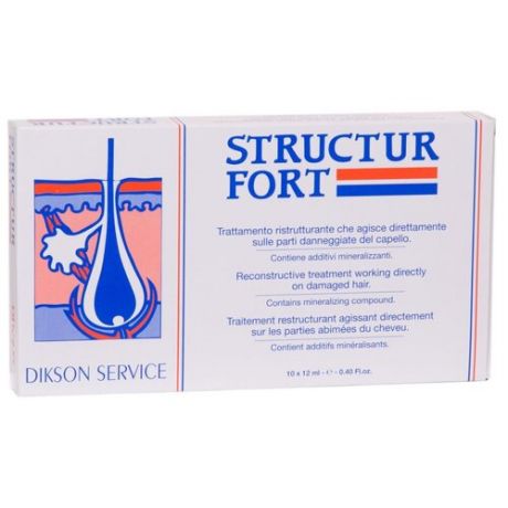 Dikson Structur Fort Ампульное средство для восстановления безжизненных, посеченных волос