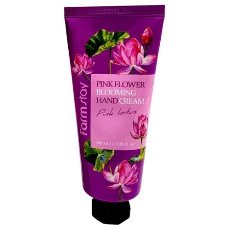 FarmStay Крем для рук с розовым лотосом - Flower blooming hand cream pink lotus, 100мл