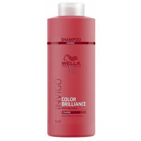 Wella Professionals / Шампунь для защиты цвета окрашенных жестких волос INVIGO COLOR BRILLIANCE, 1000 мл