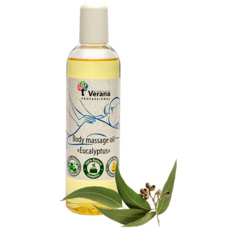 Verana Массажное масло для тела Эвкалипт, натуральное, омолаживающее, восстанавливающее, ароматерапия, 250мл