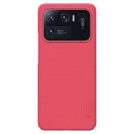 Красный тонкий чехол от Nillkin для смартфона Xiaomi Mi 11 Ultra, серия Super Frosted Shield