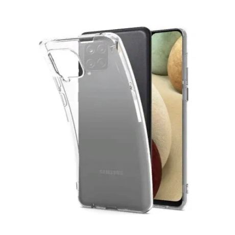 Силиконовый чехол для Samsung A22 / M32 прозрачный с защитой камеры / Самсунг А22 / М32