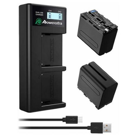 Аккумулятор Powerextra NP-F970 + зарядное устройство + Cable MicroUSB 18497